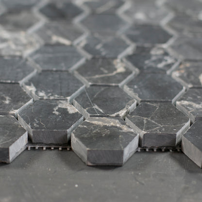Mosaic Hexagon Plain Toros Black