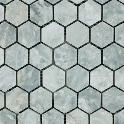 Mosaic Hexagon Plain Silver Shadow