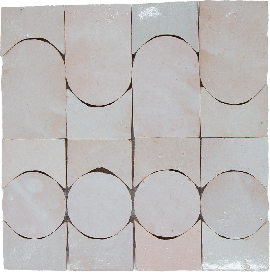 SAM Zellige Gris Rose Soleil