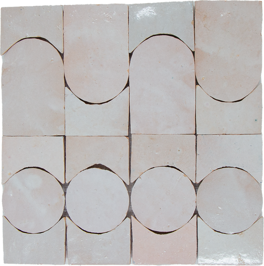 SAM Zellige Gris Rose Soleil