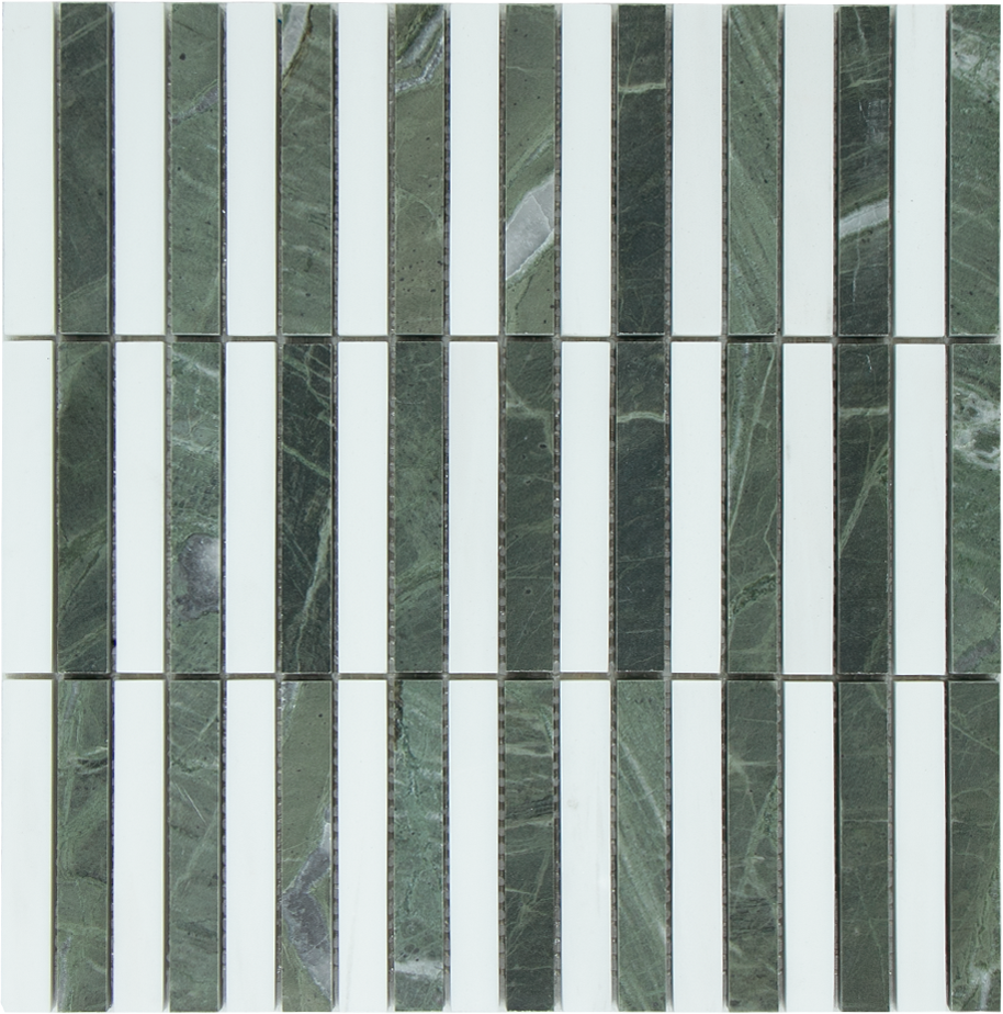 Mosaic Kitkat Stripe Green White
