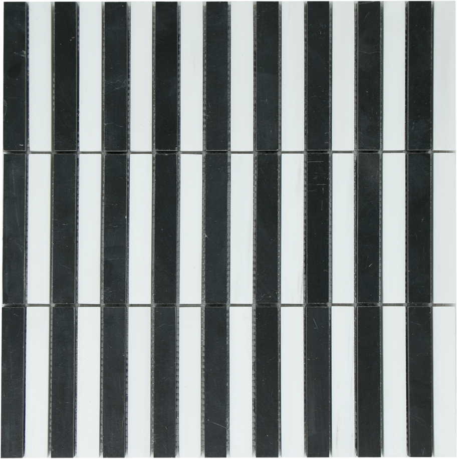 Mosaic Kitkat Stripe Black White