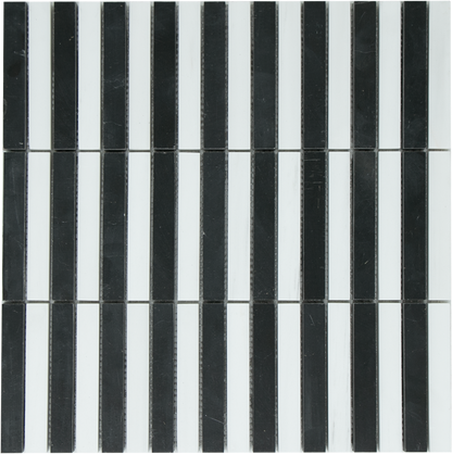 Mosaic Kitkat Stripe Black White