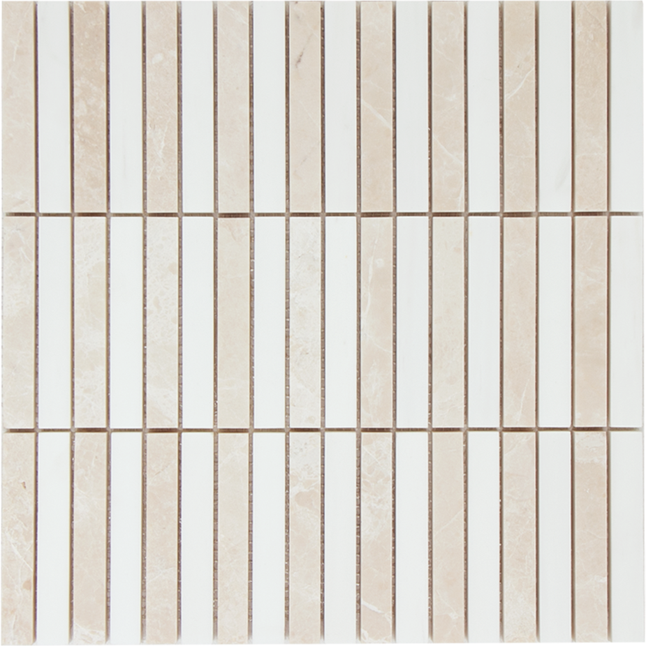 Mosaic Kitkat Stripe Cream White
