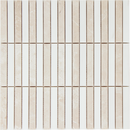 Mosaic Kitkat Stripe Cream White