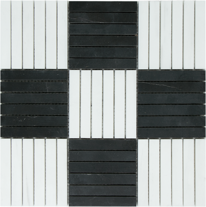 Mosaic KitKat Block Black White