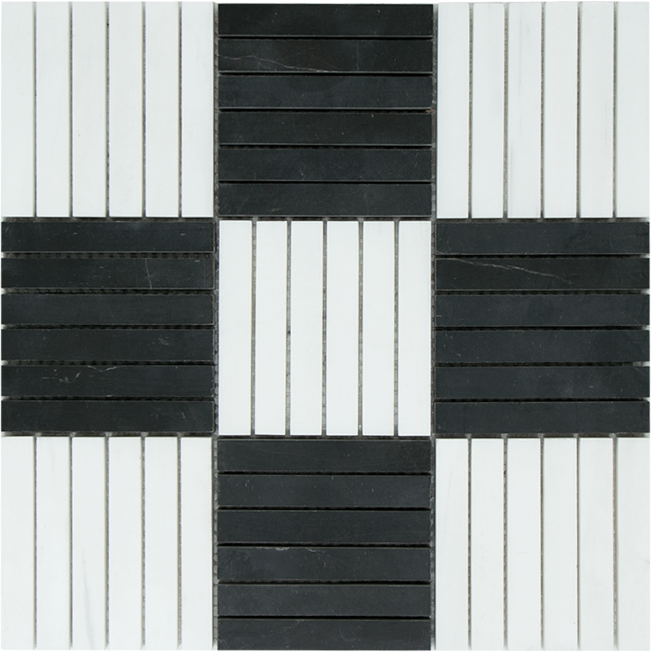 SAM Mosaic KitKat Block Black White