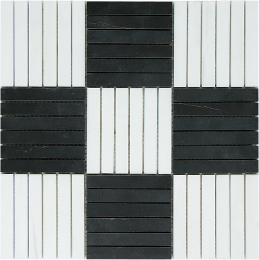 SAM Mosaic KitKat Block Black White