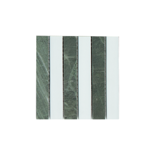 MINI SAM Mosaic Kitkat Stripe Green White