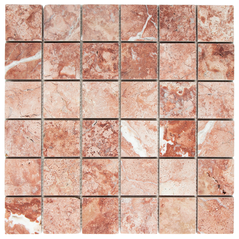 Mosaic Square Red Travertine
