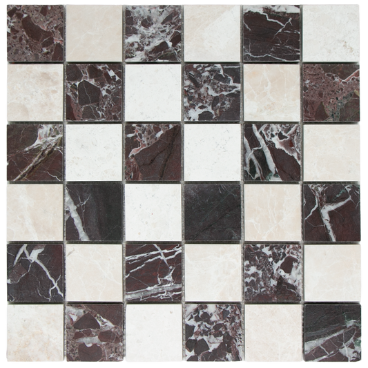 Mosaic Square Bottocino - Rosso Levanto