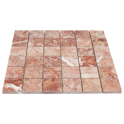 Mosaic Square Red Travertine