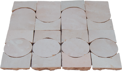 Zellige Gris Rose Soleil