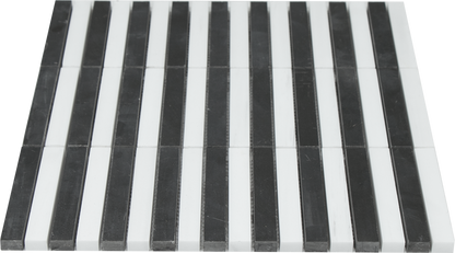 Mosaic Kitkat Stripe Black White