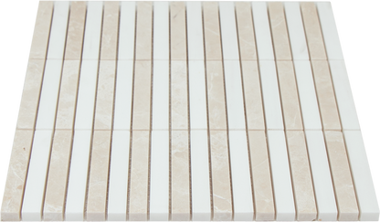 Mosaic Kitkat Stripe Cream White