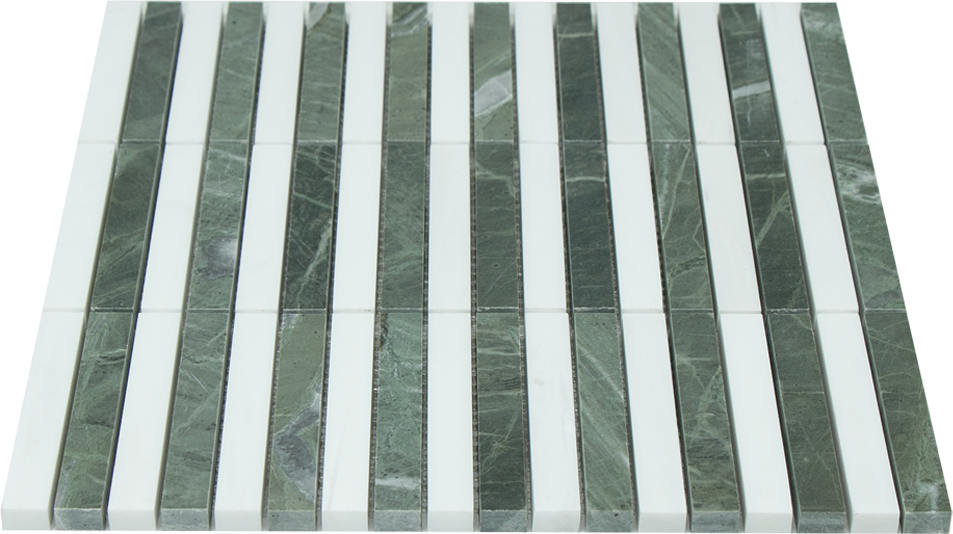 Mosaic Kitkat Stripe Green White