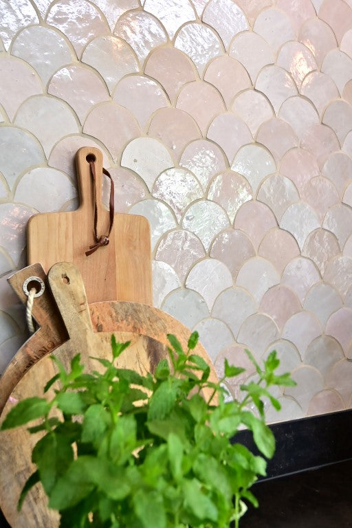 Zellige Gris Rose Poisson Echelles