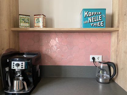 Zellige Rose Doux Hexagone