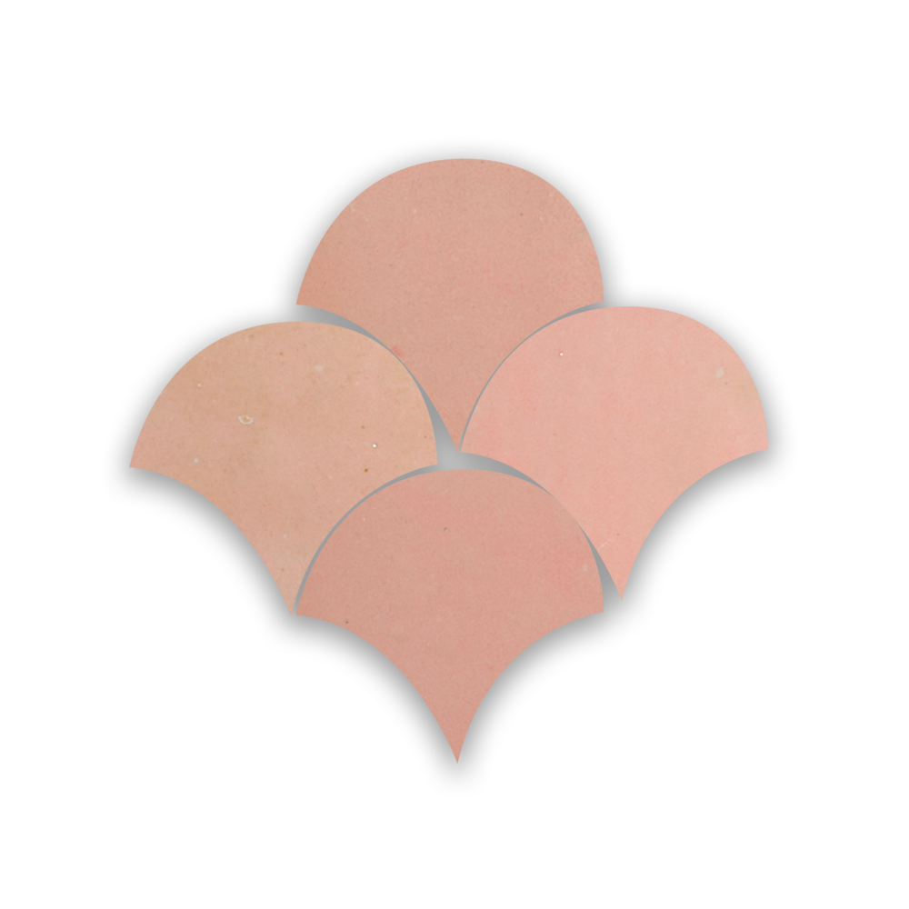 Zellige Rose Doux Poisson Echelles