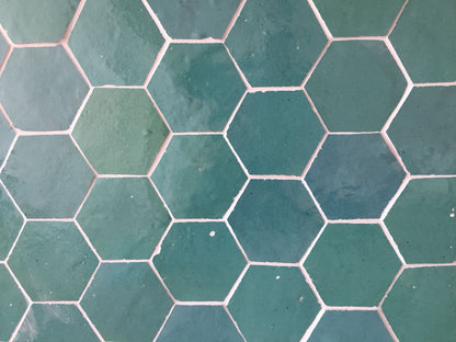 Zellige Atlas Petrol Hexagone