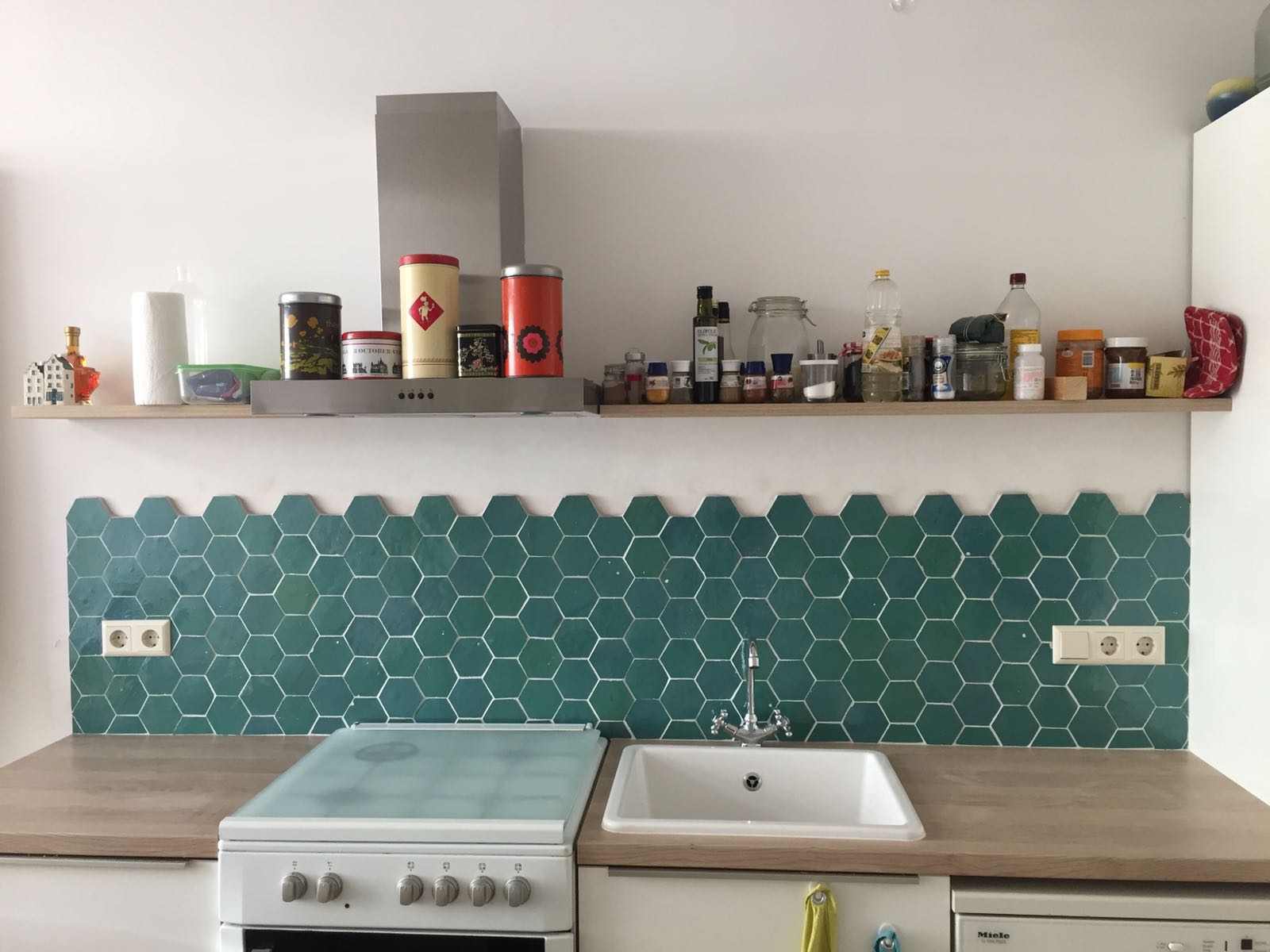 Zellige Atlas Petrol Hexagone