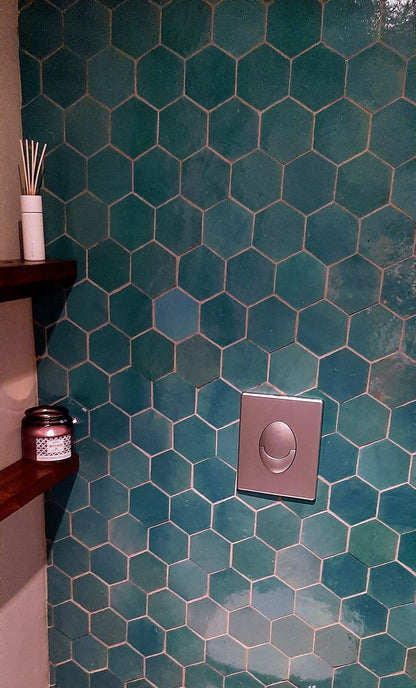 Zellige Atlas Petrol Hexagone