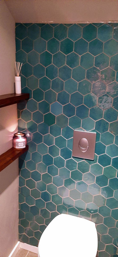 Zellige Atlas Petrol Hexagone