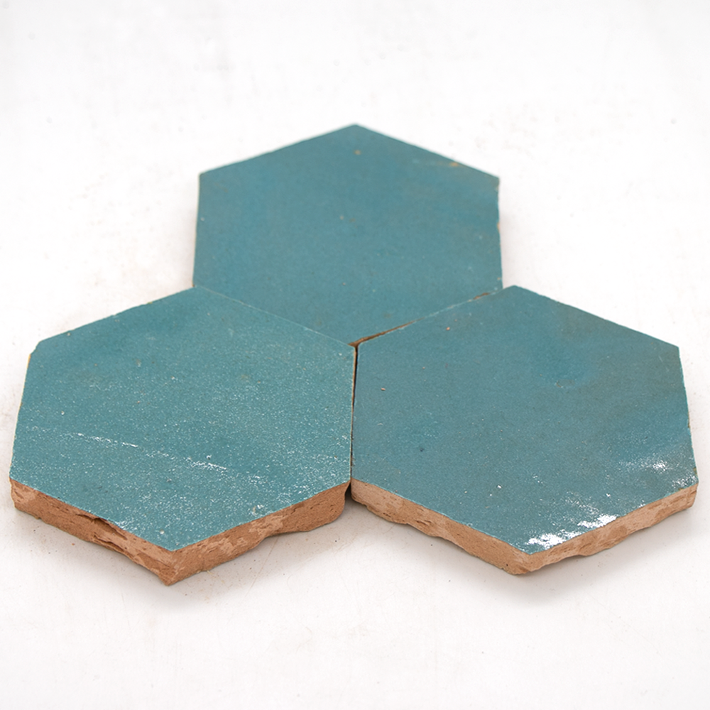 Zellige Atlas Petrol Hexagone