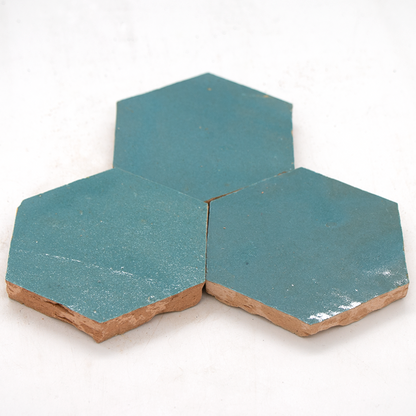 Zellige Atlas Petrol Hexagone