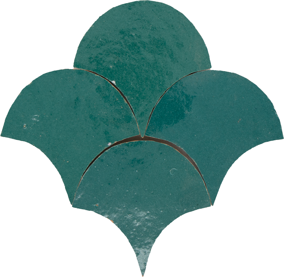 Zellige Atlas Petrol Poisson Echelles