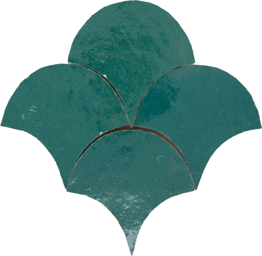 Zellige Atlas Petrol Poisson Echelles