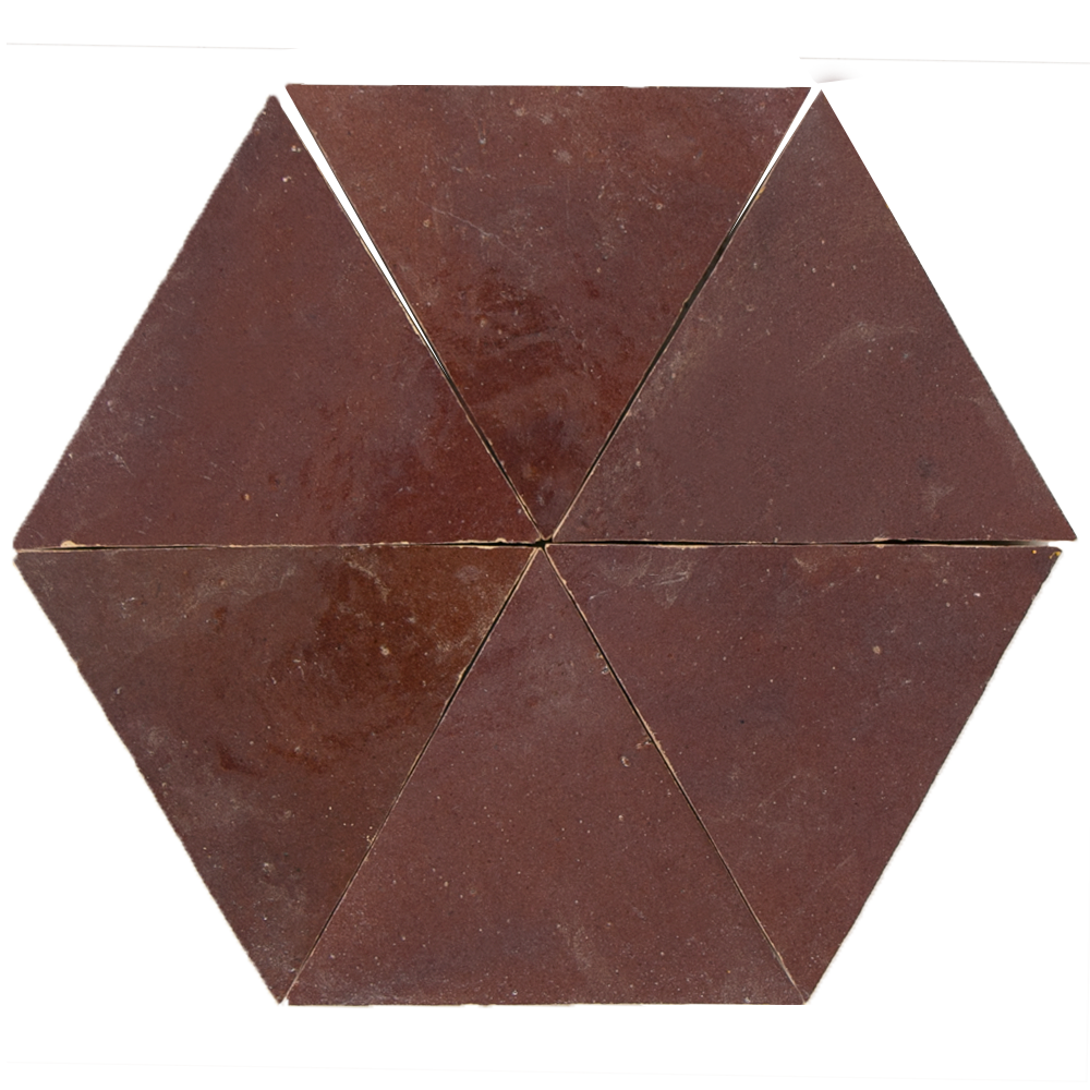 SAM Zellige Aubergine Clair Triangle