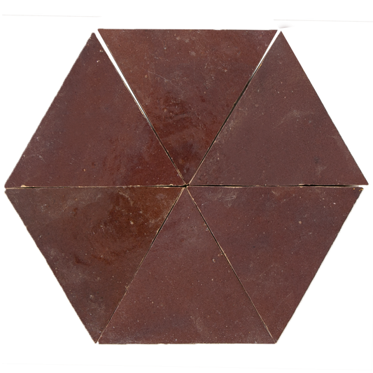 SAM Zellige Aubergine Clair Triangle