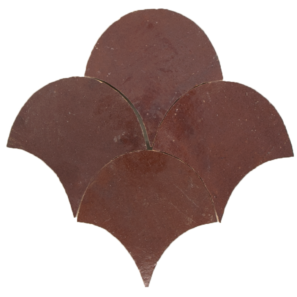 Zellige Aubergine Clair Poisson Echelles