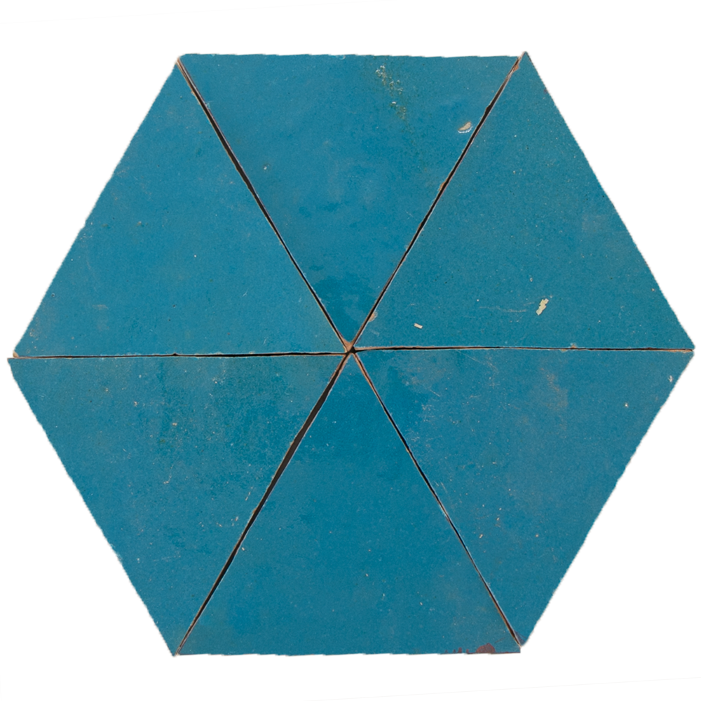 Zellige Bleu Ciel Triangle