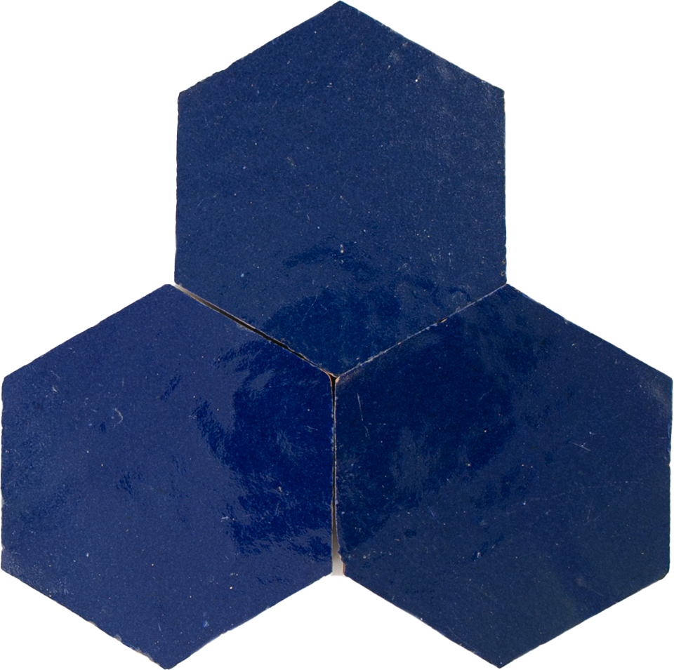 Zellige Bleu Foncee Hexagone