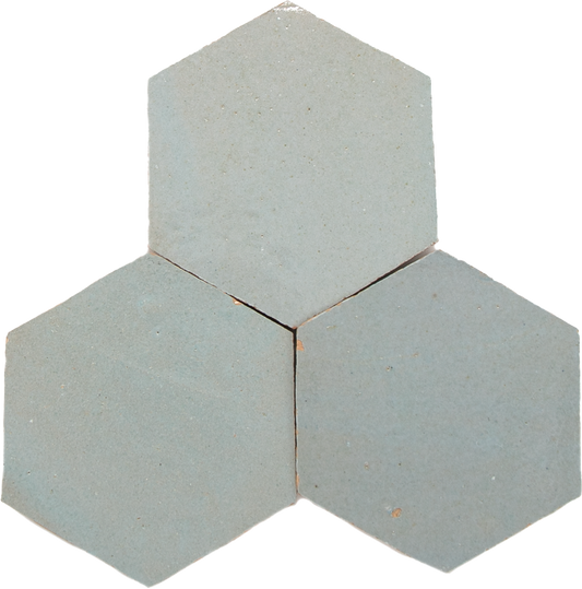 Zellige Bleu Lumiere Hexagone