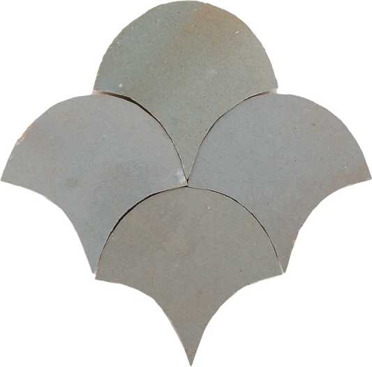 Zellige Bleu Lumiere Poisson Echelles