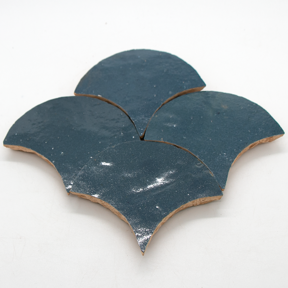 SAM Zellige Bleu Marine Poisson Echelles