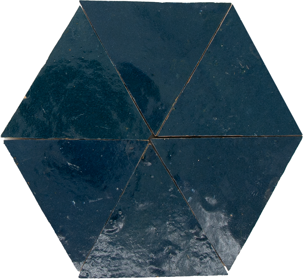 Zellige Bleu Marine Triangle