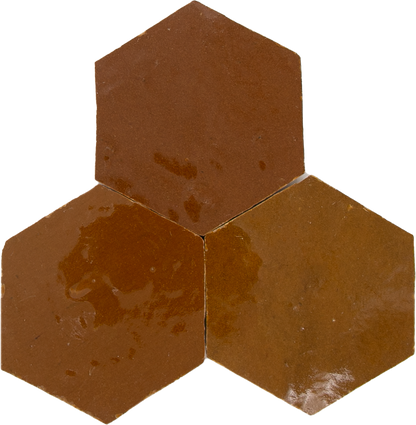 Zellige Caramel Hexagone