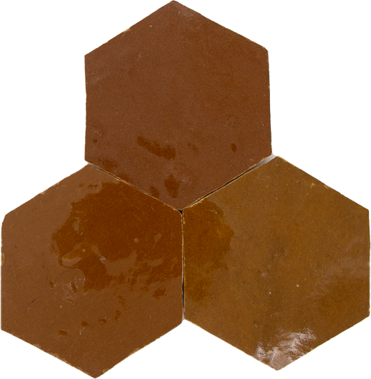 Zellige Caramel Hexagone