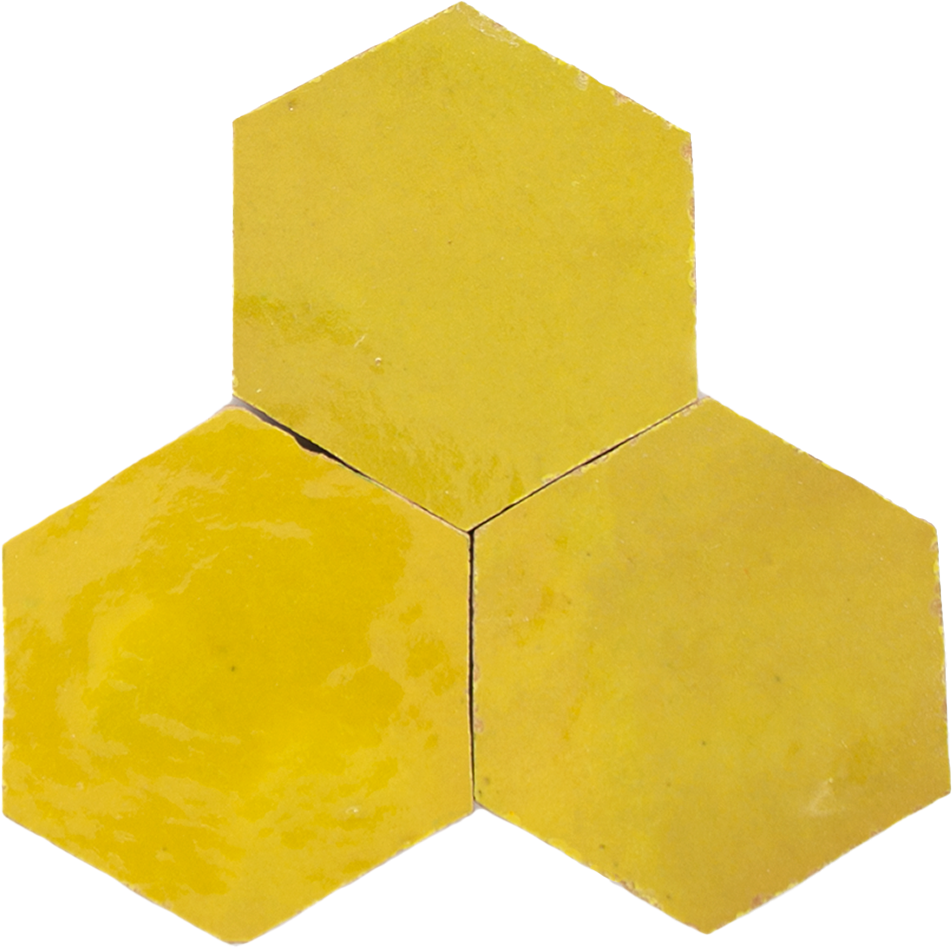 Zellige Citron Hexagone