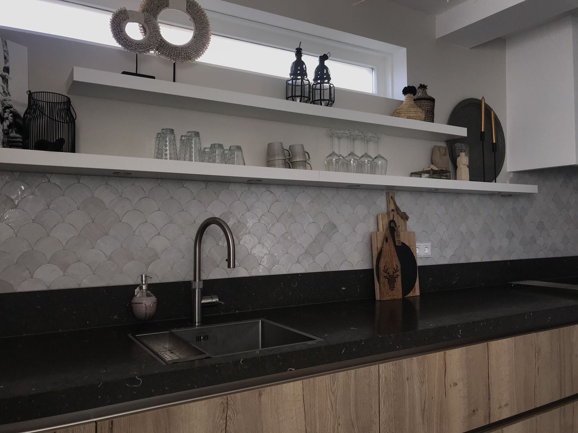 Zellige Blanc Poisson Echelles