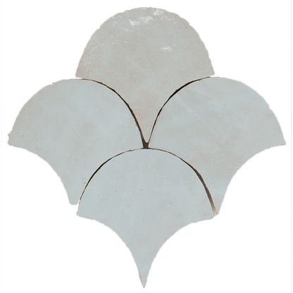 Zellige Glacier Bleu Poisson Echelles