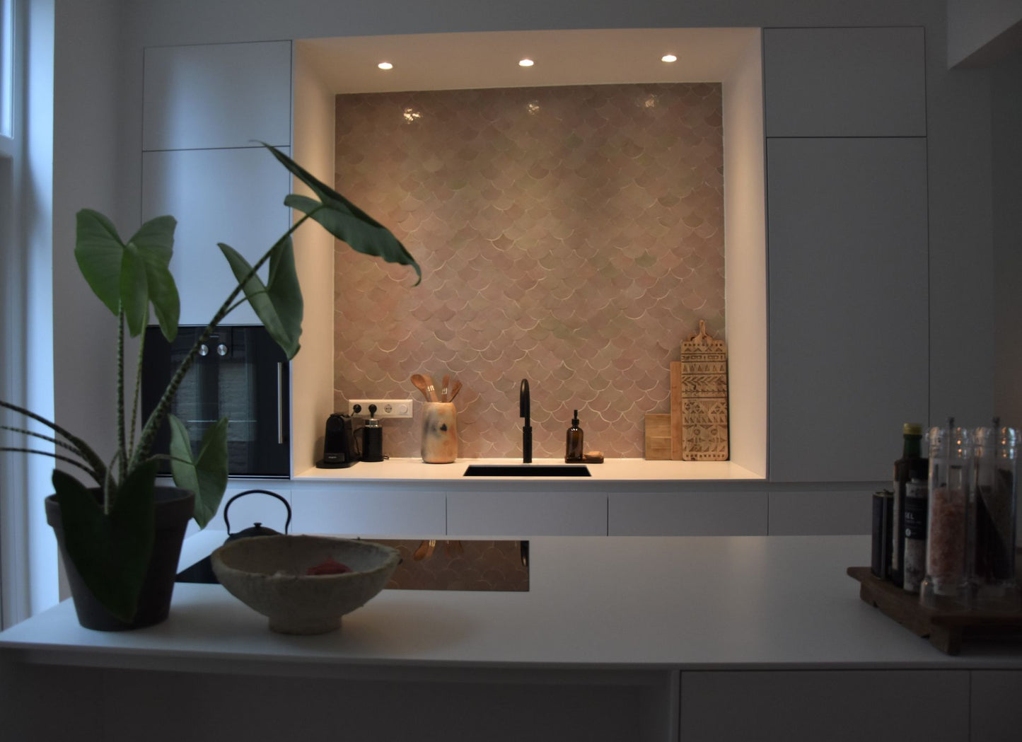 Zellige Gris Rose Poisson Echelles