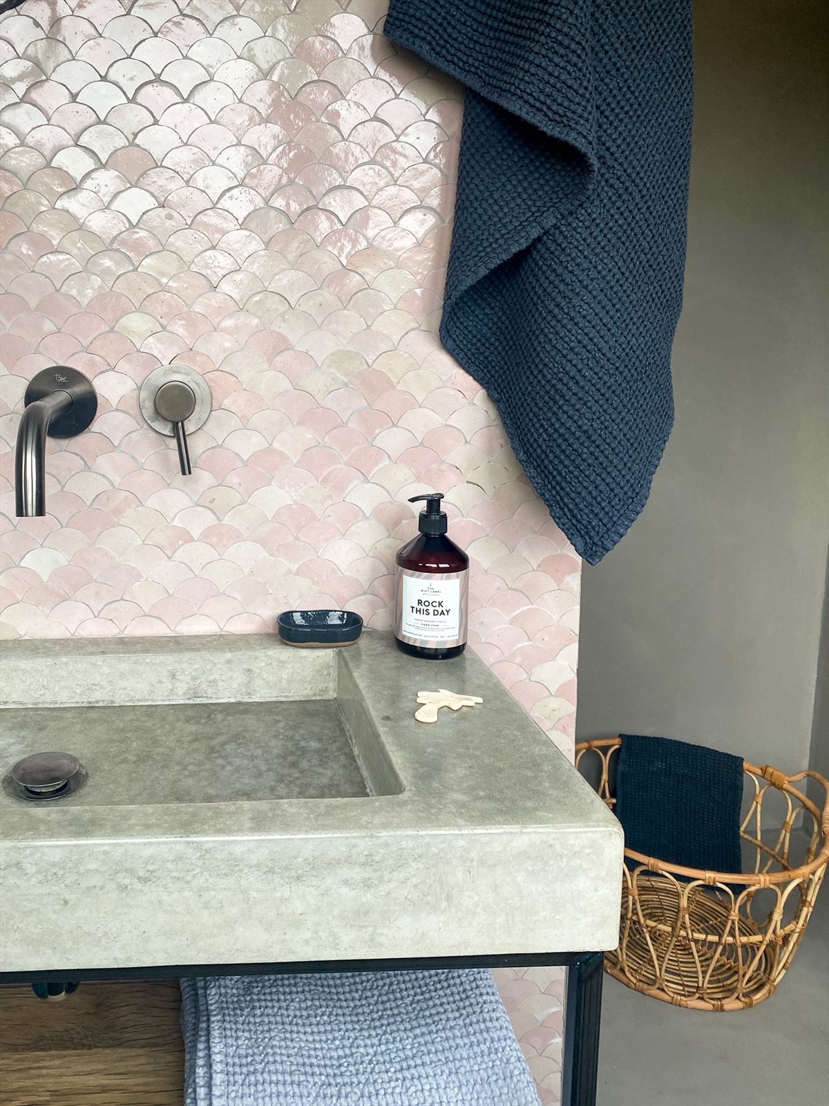 Zellige Gris Rose Poisson Echelles