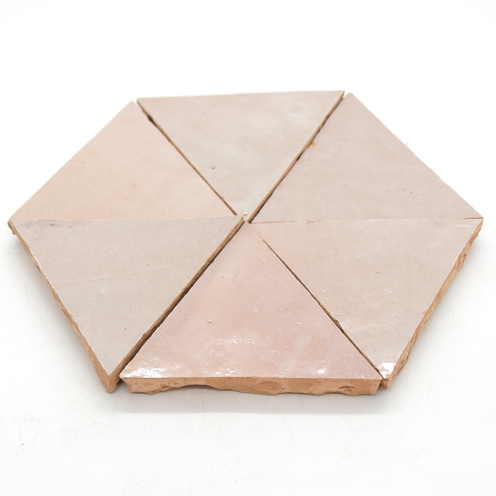 Zellige Gris Rose Triangle