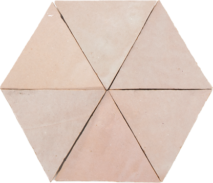 Zellige Gris Rose Triangle