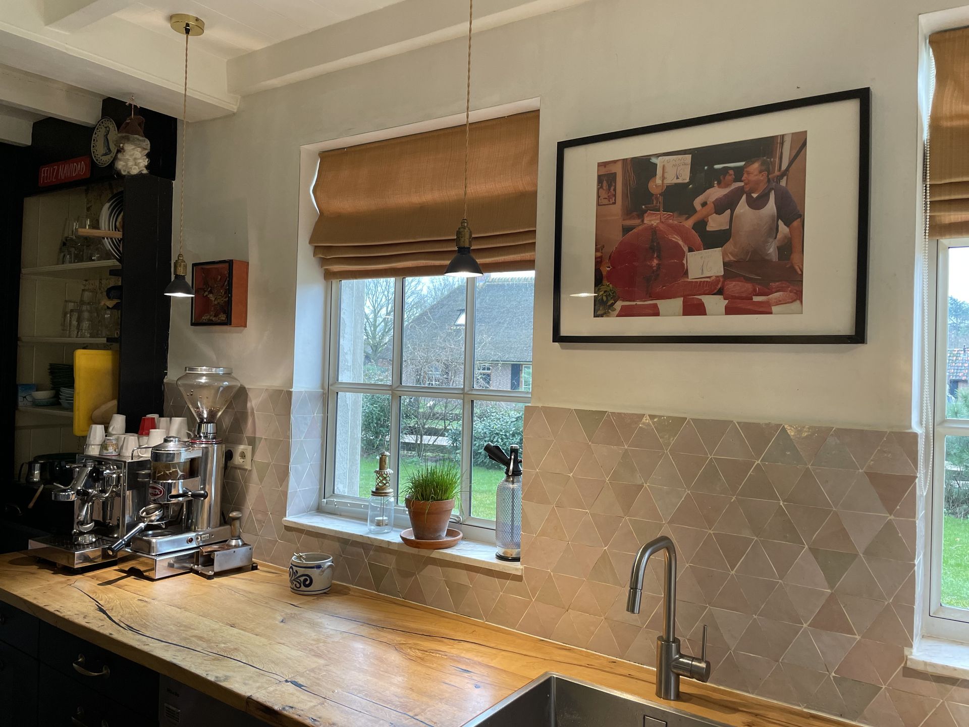 Zellige Gris Rose Triangle